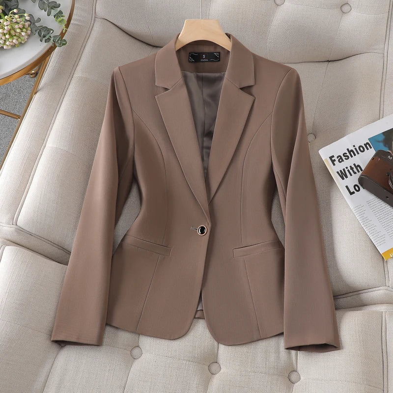 NAVIU Blue Blazer Women 2023 New Autumn Temperament Loose Slim Casual Jacket Office Ladies Work Coat Tops