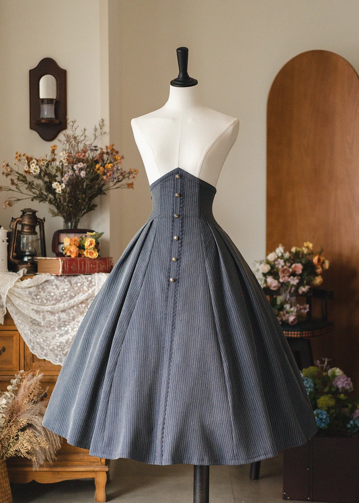 Original Retro Skirt Set Outfits New Spring Women's Stand Collar Long Sleeve Shirt Small Cape Coat Elegant Classical Long Skirt