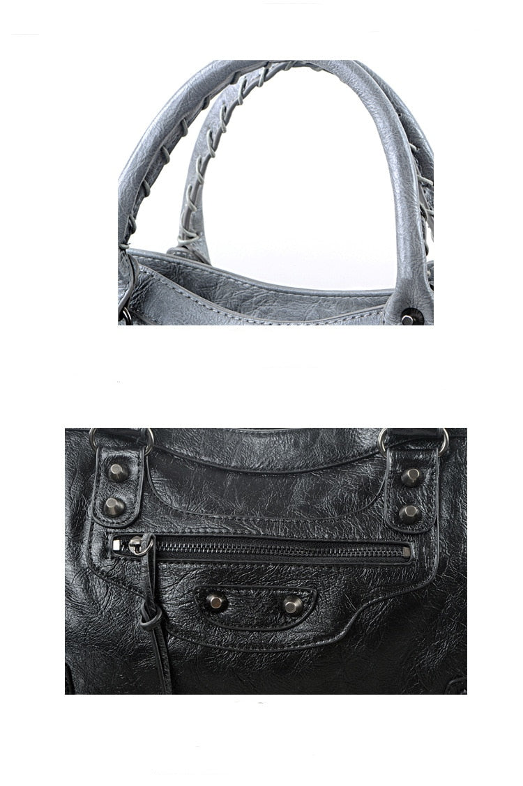 Luxury Handbags Women Bags Designer Soft Tassel Motorcycle Bag Ladies Chic PU Leather Stylish Crossbody Shoulder Bag