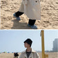 Autumn trench coat mens Korean style Male Streetwear Windbreaker Trenchcoat Men Solid  coats for men Casual Loose Long Overcoat