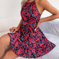 Women Summer Casual Floral Print Ruffle Halter Dress