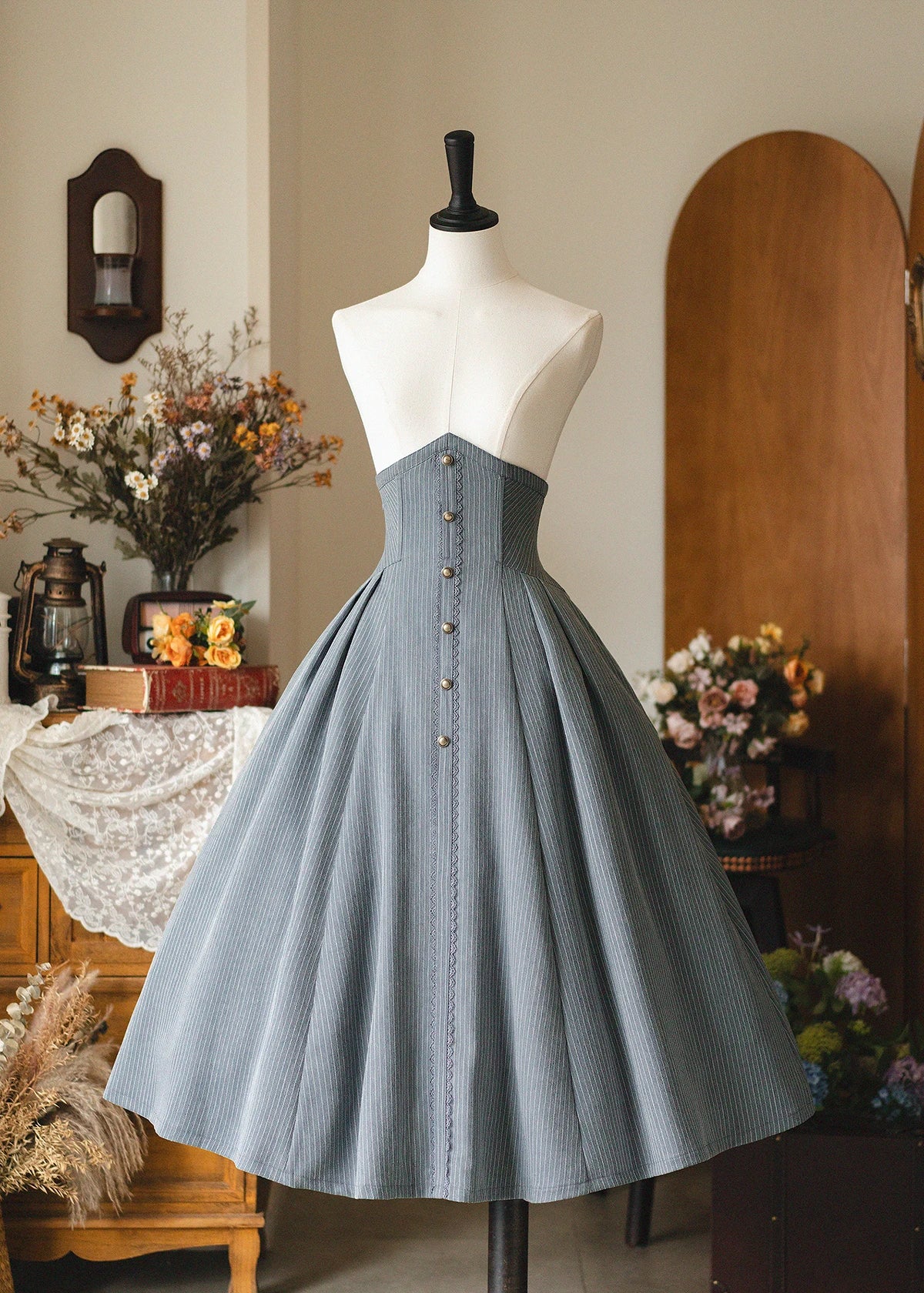 Original Retro Skirt Set Outfits New Spring Women's Stand Collar Long Sleeve Shirt Small Cape Coat Elegant Classical Long Skirt