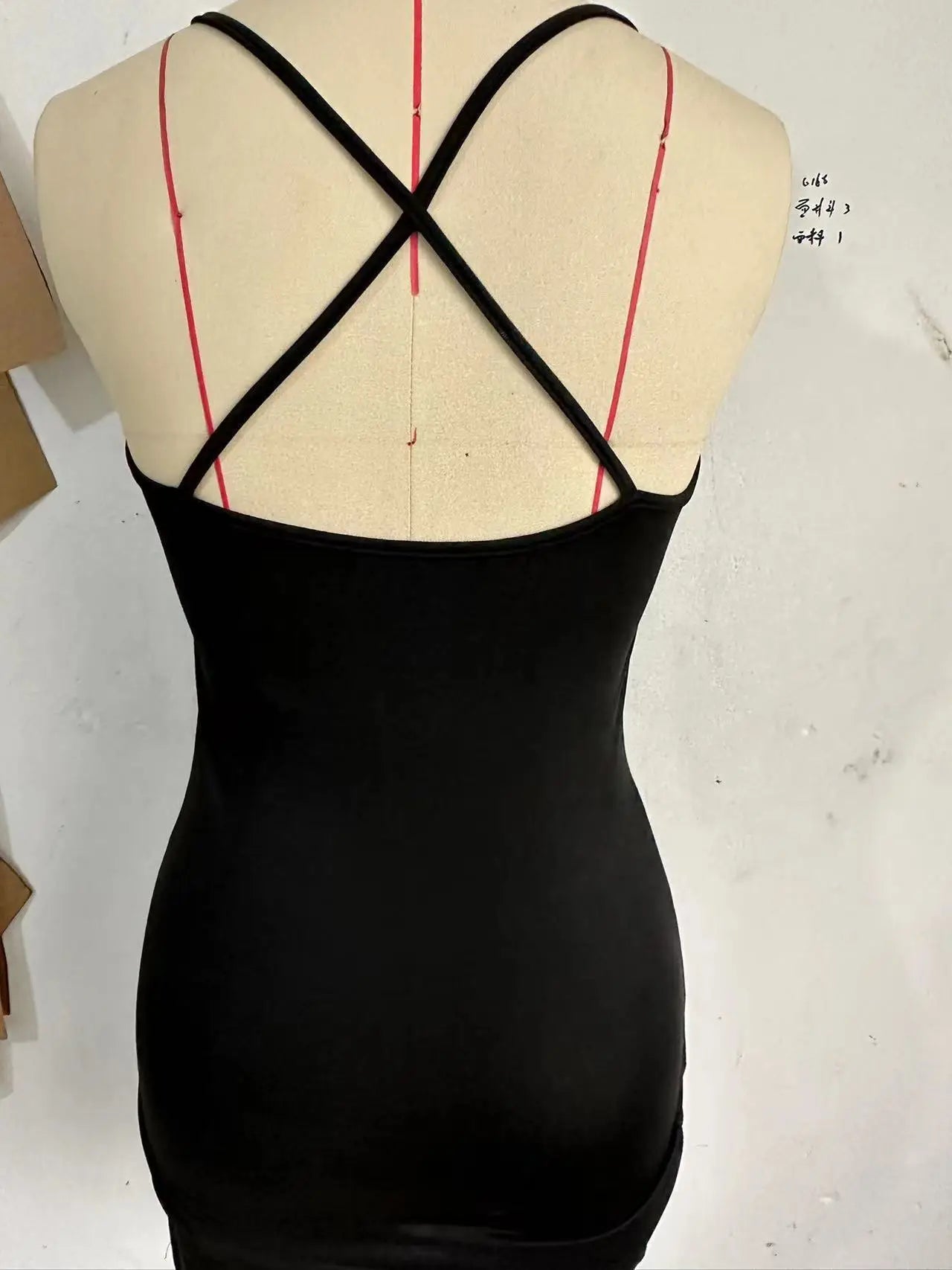 2024 New Love Heart Hollow Out Hanging Neck Backless Dress Women's Pure Desire Cinching Waist Wrap Hip Slim Short Dress LBOA