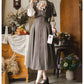 Original Retro Skirt Set Outfits New Spring Women's Stand Collar Long Sleeve Shirt Small Cape Coat Elegant Classical Long Skirt