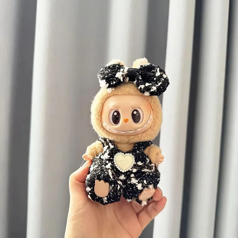 Labubu 17cm Doll's Clothes Shoes Bag The Monster Outfit Accessories Clothing DIY Kids Gift Sweet Princess High-quality Dress