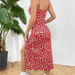 Fall 2025 Long Dress Strapless Wrap Chest High Slit Daisy Leopard Print Wrap around Skirt Maxi Dress