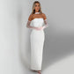 French Style Pure Color Sling Backless Fashion Sexy Slimming Dress Sash Draped Neckline Sleeveless Empire Waist Gown