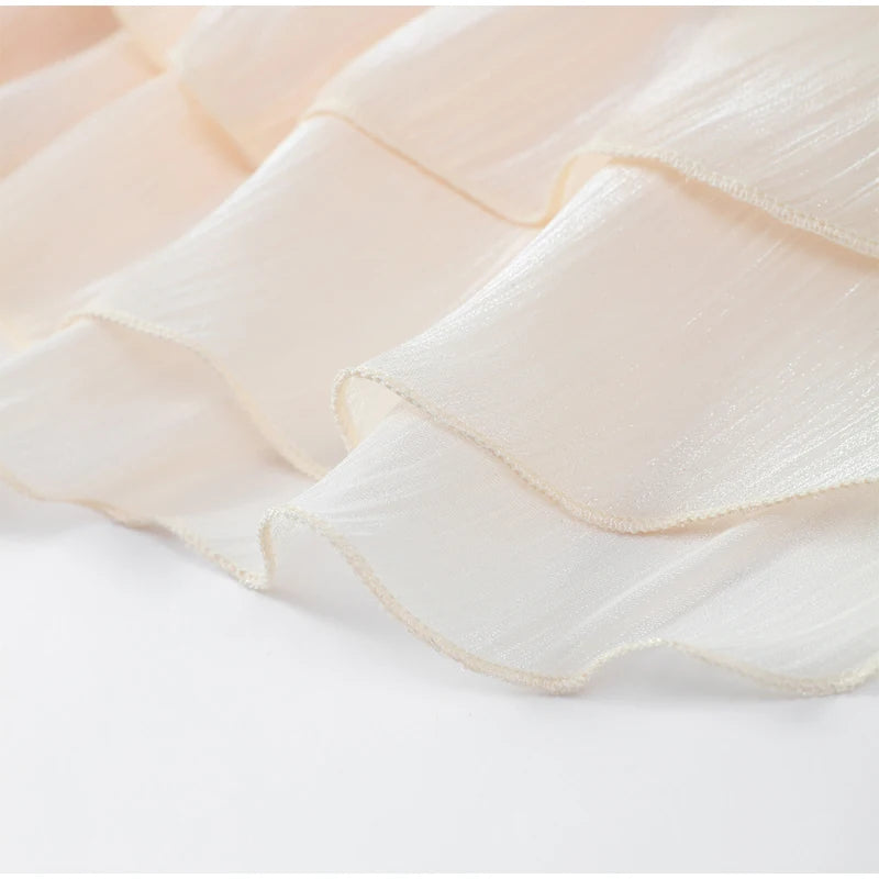 Elegant Woman's Chiffon Halter Mini Dresses 2025 Spring Summer Sexy Backless Wrapped Waist Lace Up Dress New Lady Party Vestidos