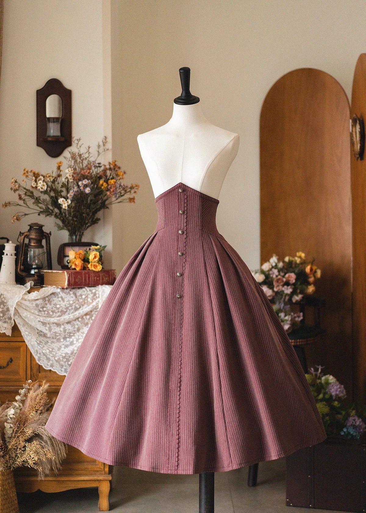 Original Retro Skirt Set Outfits New Spring Women's Stand Collar Long Sleeve Shirt Small Cape Coat Elegant Classical Long Skirt