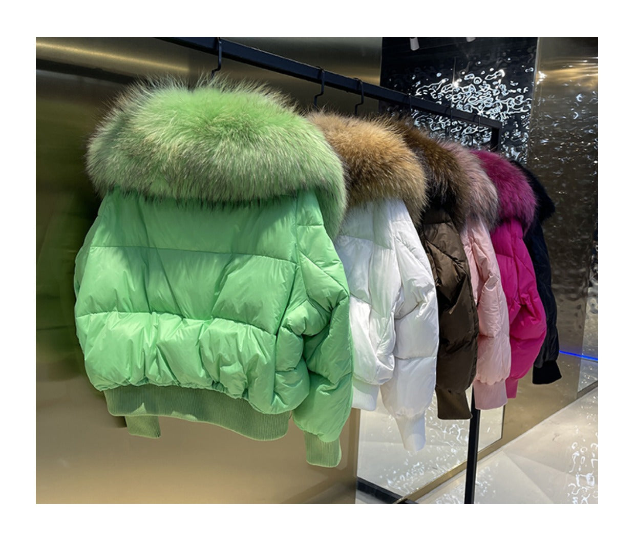 2023 Winter Puffer Jacket Women Large Real Raccoon Fur Collar Short Female Parkas Thick Warm 90% Goose Down Coat Loose