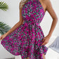 Women Summer Casual Floral Print Ruffle Halter Dress