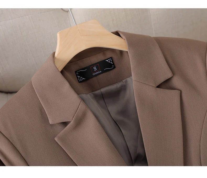 NAVIU Blue Blazer Women 2023 New Autumn Temperament Loose Slim Casual Jacket Office Ladies Work Coat Tops