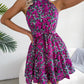 Women Summer Casual Floral Print Ruffle Halter Dress