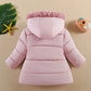 Children's Winter Clothing Girls Padded Thickened Fashion Cotton Jacket Trend Cotton Jacket Plush Hooded Outdoor Coat