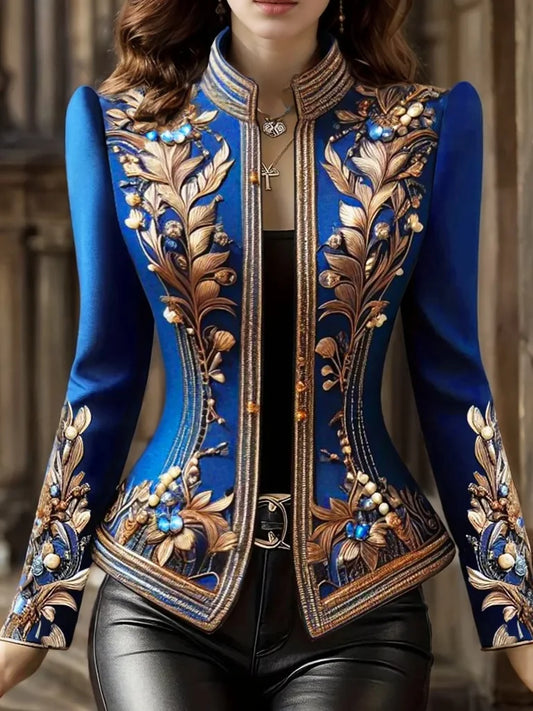 Chic Elegant Short Jacket Women's Outerwear Autumn New Fashion Unique Super Nice High-End Slim Long Sleeve Blazers Coat Tops