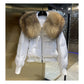 2023 Winter Puffer Jacket Women Large Real Raccoon Fur Collar Short Female Parkas Thick Warm 90% Goose Down Coat Loose