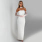 French Style Pure Color Sling Backless Fashion Sexy Slimming Dress Sash Draped Neckline Sleeveless Empire Waist Gown