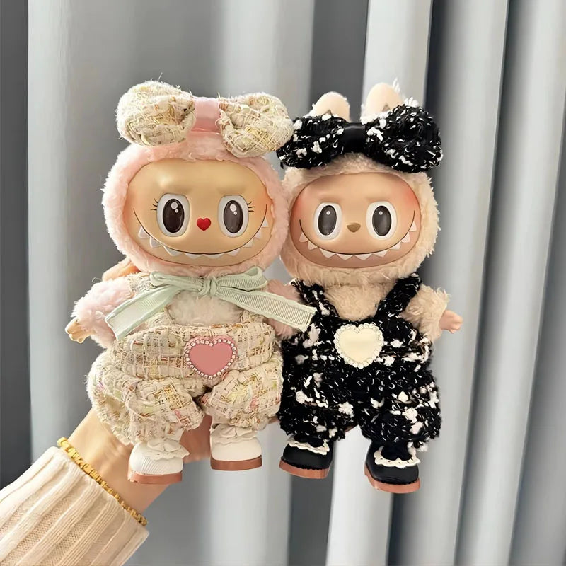 Labubu 17cm Doll's Clothes Shoes Bag The Monster Outfit Accessories Clothing DIY Kids Gift Sweet Princess High-quality Dress