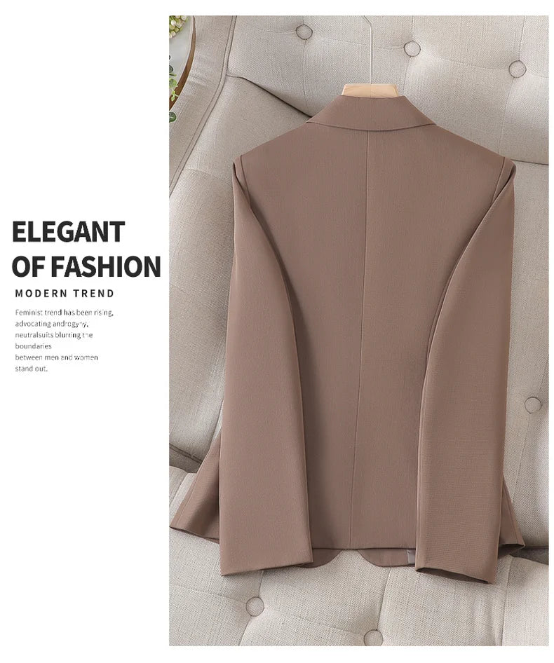 NAVIU Blue Blazer Women 2023 New Autumn Temperament Loose Slim Casual Jacket Office Ladies Work Coat Tops