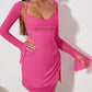 NewAsia Halter Flounce Sleeves Mesh Pink Dress Women Sexy Solid Backless Bandage Mini Vestido Summer Vacation Party Club