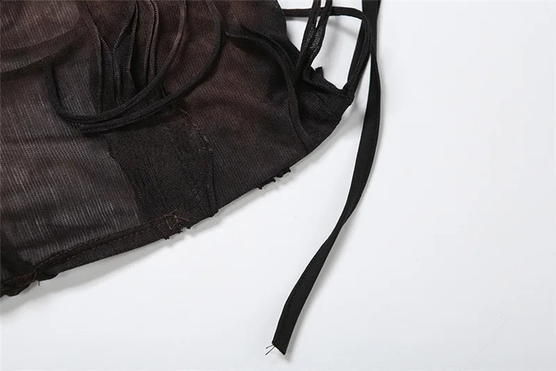 Wild Original Gradient Tassel Retro Old Fashionable High Street Sexy Sweet Gentle Women'S Summer Thin Halter Dress