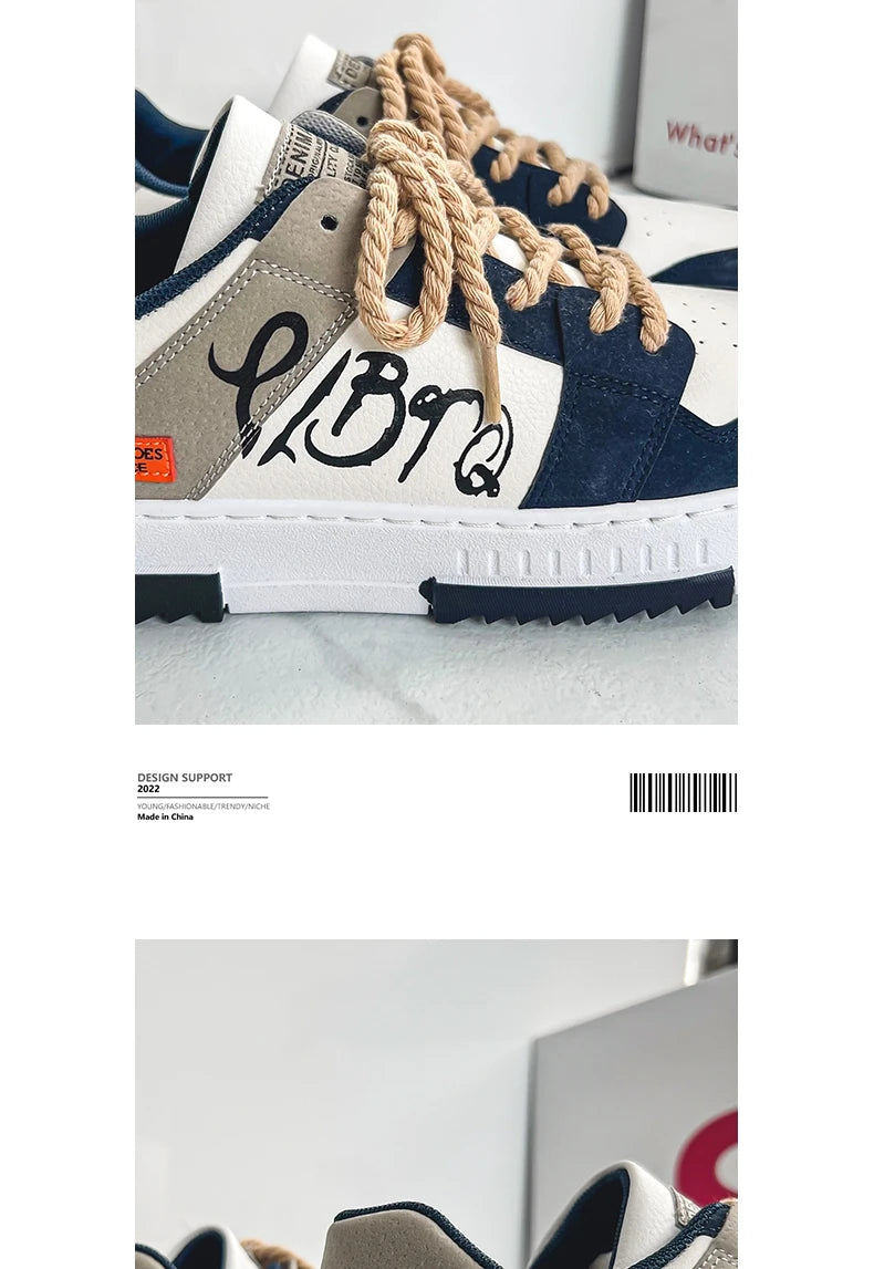 Men's thick soled casual shoes four seasonal soft soled comfortable outdoor walking shoes fashion Breathable student board shoes