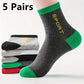 10/5/3pairs Breathable Con Sports Stockings Men Bamboo Fiber Autumn and Winter Men Socks Sweat Absorption Deodorant Business Sox
