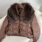 2023 Winter Puffer Jacket Women Large Real Raccoon Fur Collar Short Female Parkas Thick Warm 90% Goose Down Coat Loose