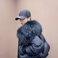 2023 Winter Puffer Jacket Women Large Real Raccoon Fur Collar Short Female Parkas Thick Warm 90% Goose Down Coat Loose