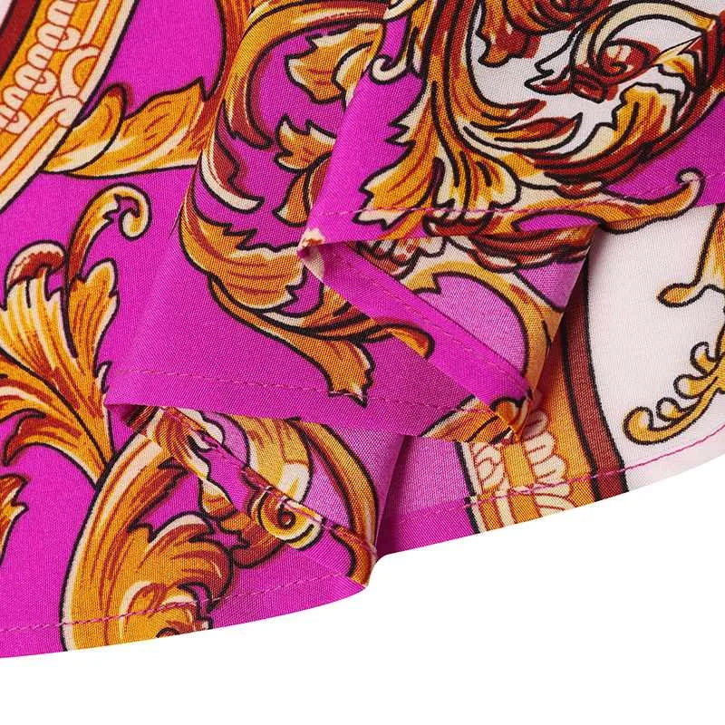 VONDA Women Printed Party Dress 2024 Sexy Off Shoulder Long Lantern Sleeve Bohemian Sundress Belted Vintage Maxi Robe Oversized