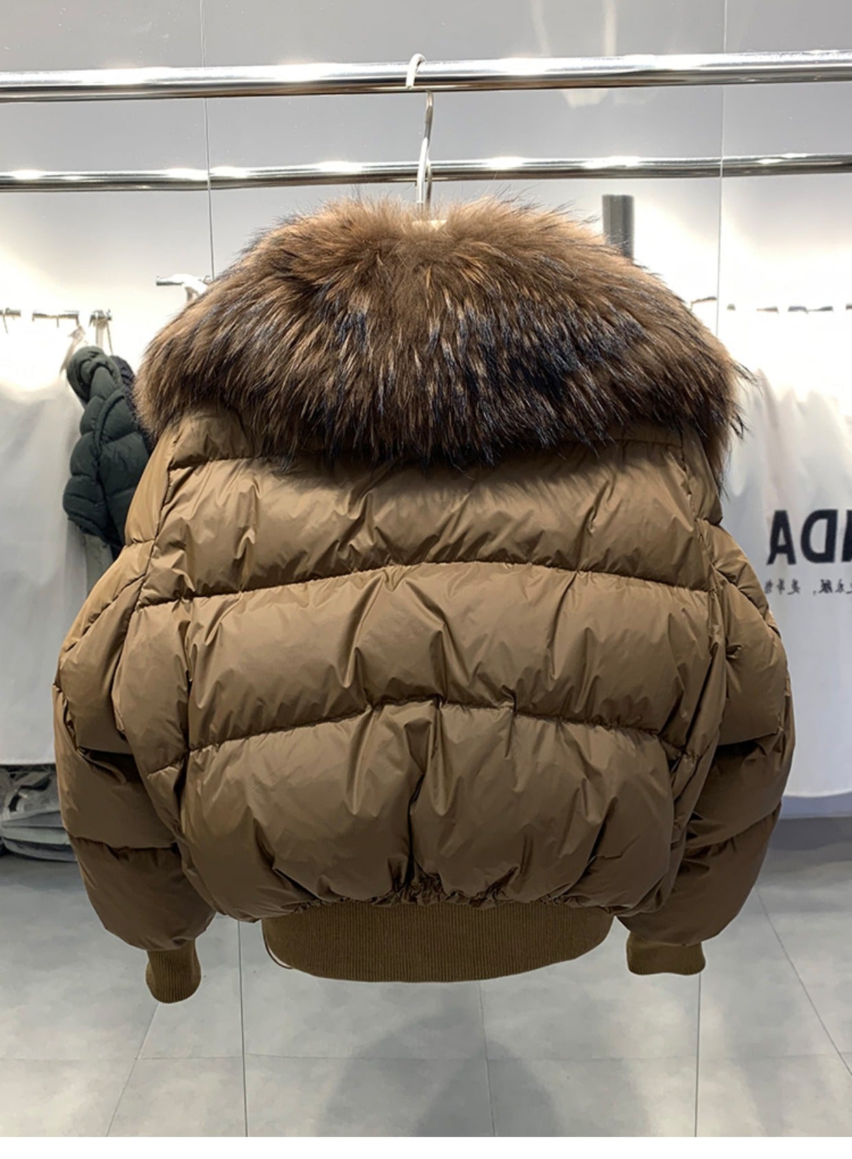 2023 Winter Puffer Jacket Women Large Real Raccoon Fur Collar Short Female Parkas Thick Warm 90% Goose Down Coat Loose