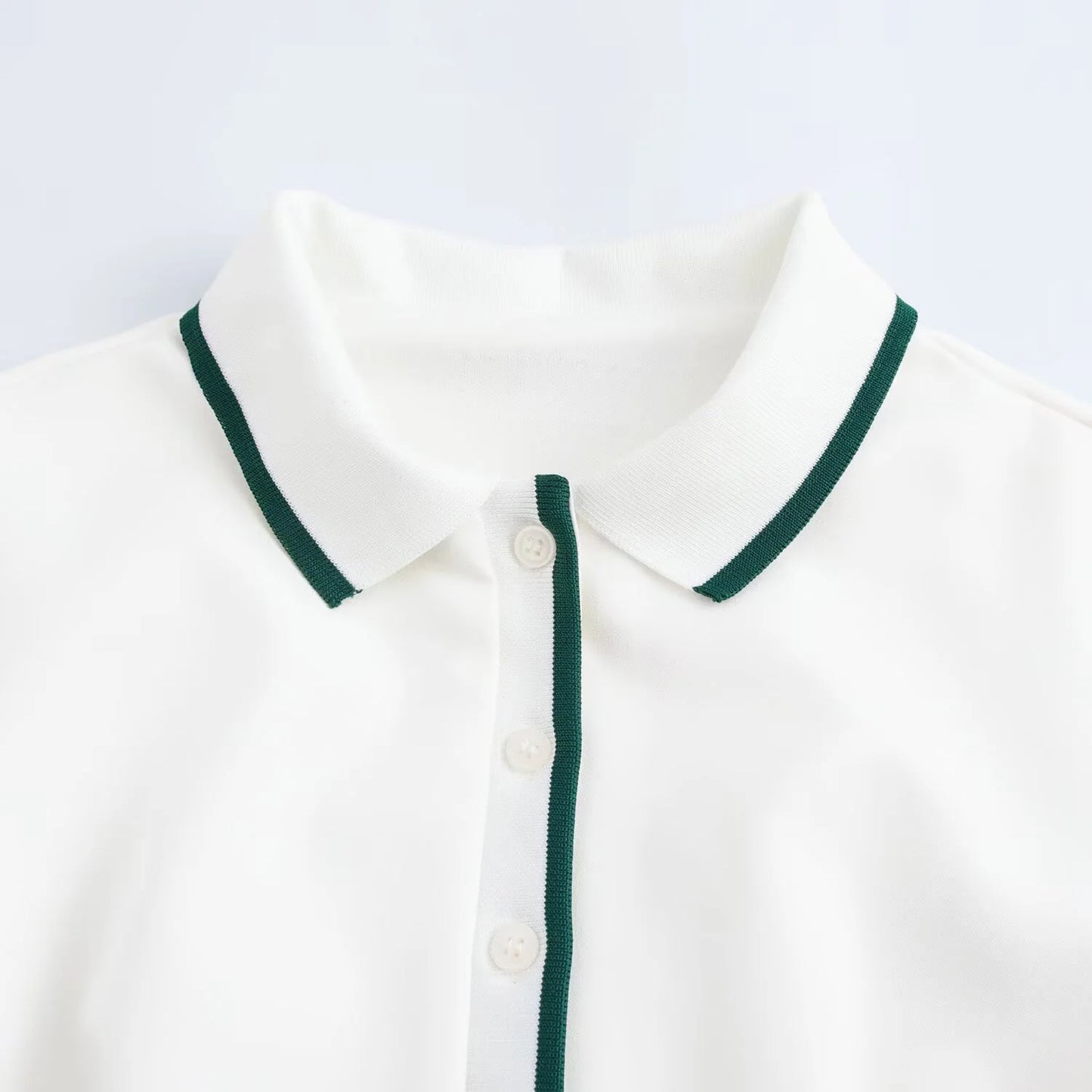 2025 Spring New Women's Fashion Style Sweet and Simple Wave Style Wide Swing Ribbed Short Dress