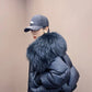2023 Winter Puffer Jacket Women Large Real Raccoon Fur Collar Short Female Parkas Thick Warm 90% Goose Down Coat Loose
