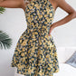 Women Summer Casual Floral Print Ruffle Halter Dress