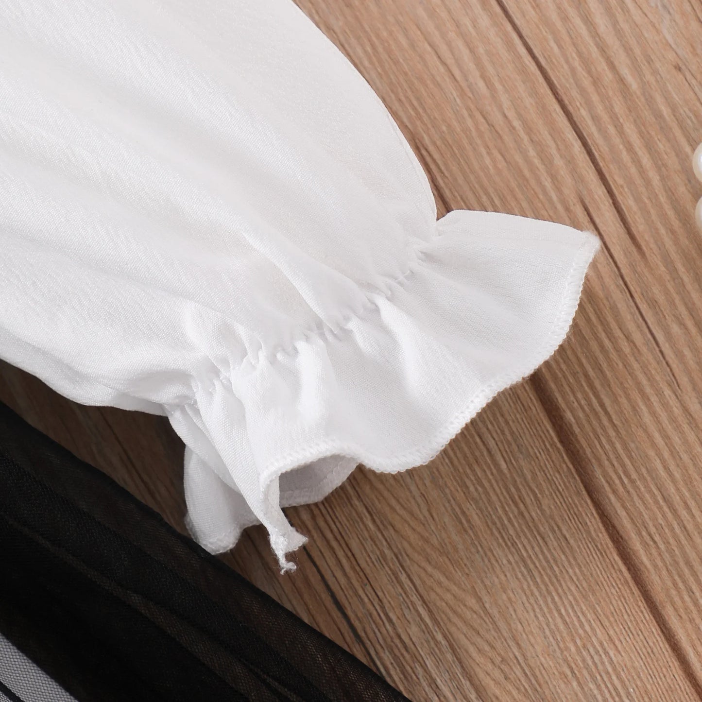 8-12Yrs Children's Dress Girls Party Dresses Long Sleeve Dress for Girls Elegant Pure White Casual Clothes