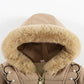 Children's Winter Clothing Girls Padded Thickened Fashion Cotton Jacket Trend Cotton Jacket Plush Hooded Outdoor Coat