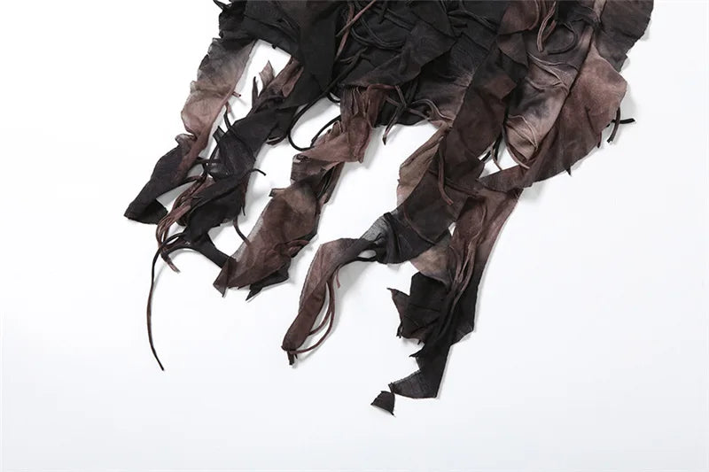 Wild Original Gradient Tassel Retro Old Fashionable High Street Sexy Sweet Gentle Women'S Summer Thin Halter Dress