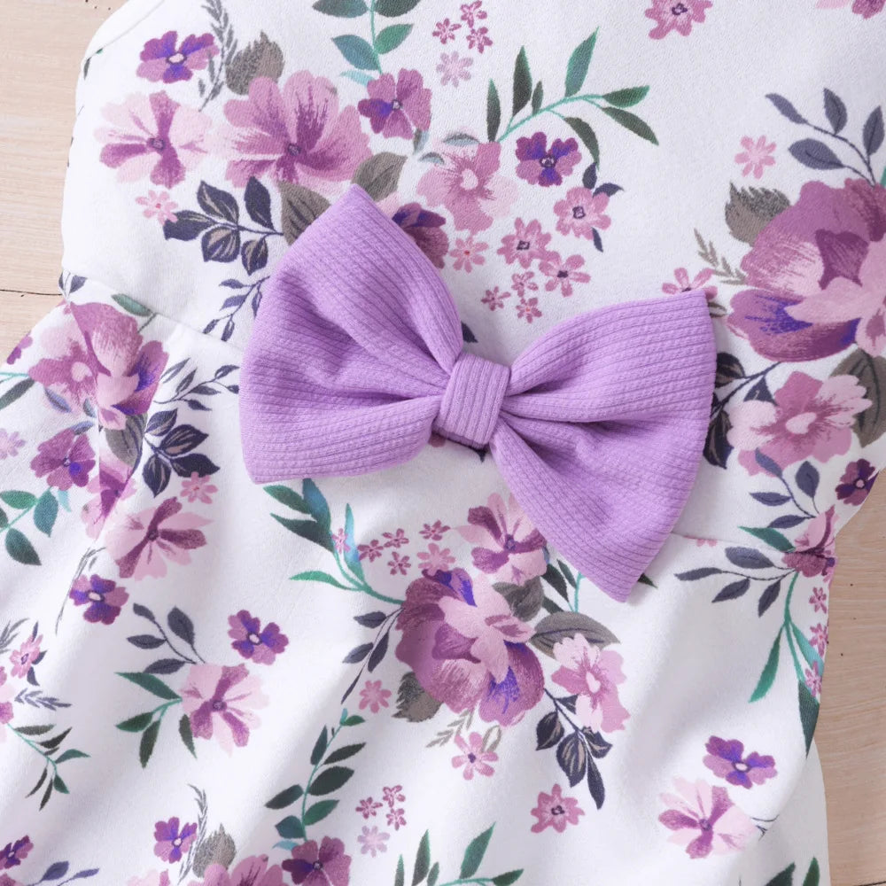 2 Pcs Kids Casual Dress Sets For Girls Clothes Autumn Winter 2024 New Child Long Sleeve Cardigan Coat Tops Print Tank Dress