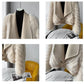 Faux Fur and Wool Reversible Coat with Fox Fur Collar Autumn Winter Fashionable Jacket Women Chic Flocking Plush Aesthetic