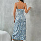 Fall 2025 Long Dress Strapless Wrap Chest High Slit Daisy Leopard Print Wrap around Skirt Maxi Dress