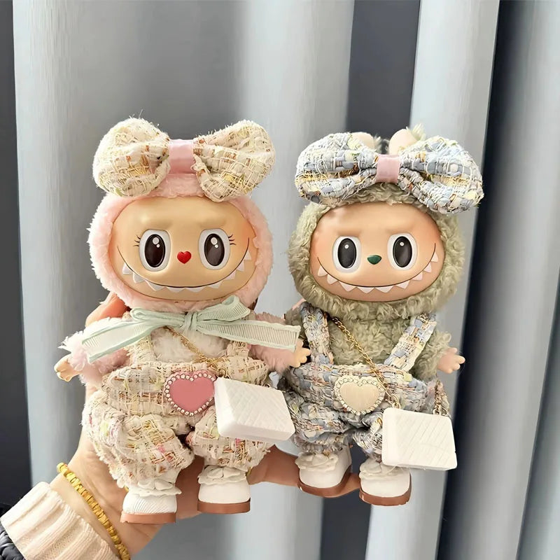 Labubu 17cm Doll's Clothes Shoes Bag The Monster Outfit Accessories Clothing DIY Kids Gift Sweet Princess High-quality Dress