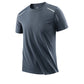 CHRLCK Men's Running Quick Drying T-shirts Breathable Hiking Fishing Tees Soft Elasticity Outdoor Sports Short Shirt Summer