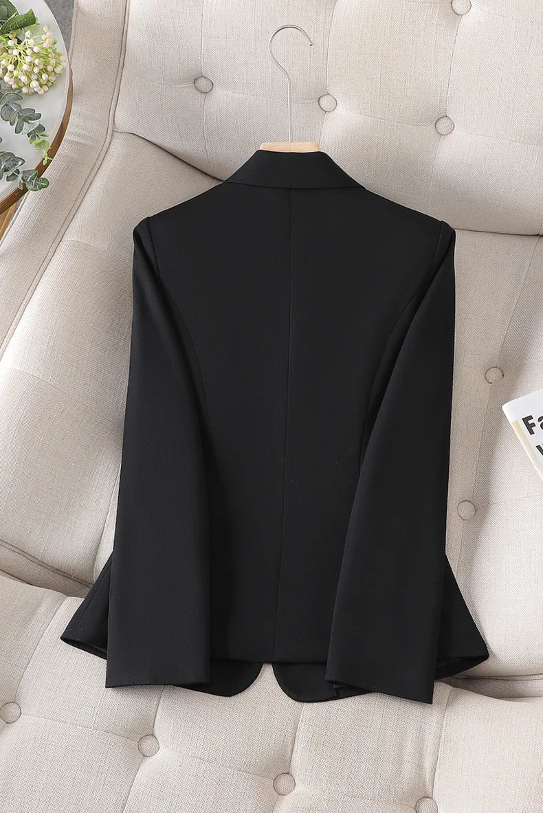 NAVIU Blue Blazer Women 2023 New Autumn Temperament Loose Slim Casual Jacket Office Ladies Work Coat Tops