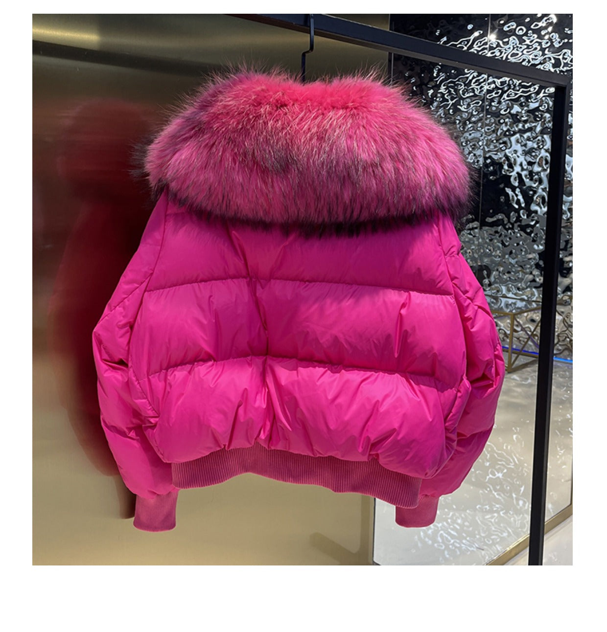 2023 Winter Puffer Jacket Women Large Real Raccoon Fur Collar Short Female Parkas Thick Warm 90% Goose Down Coat Loose