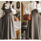 Original Retro Skirt Set Outfits New Spring Women's Stand Collar Long Sleeve Shirt Small Cape Coat Elegant Classical Long Skirt