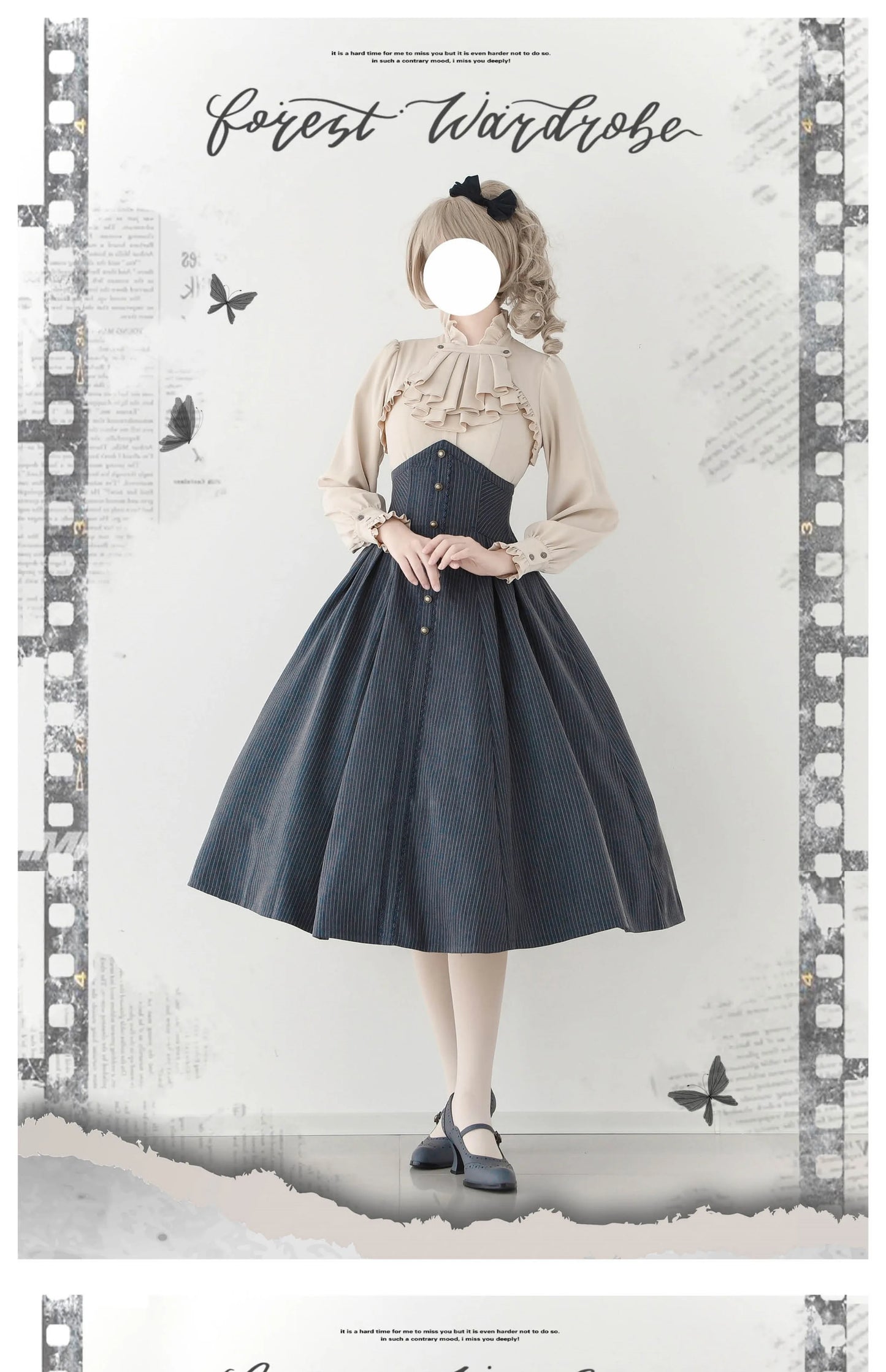 Original Retro Skirt Set Outfits New Spring Women's Stand Collar Long Sleeve Shirt Small Cape Coat Elegant Classical Long Skirt