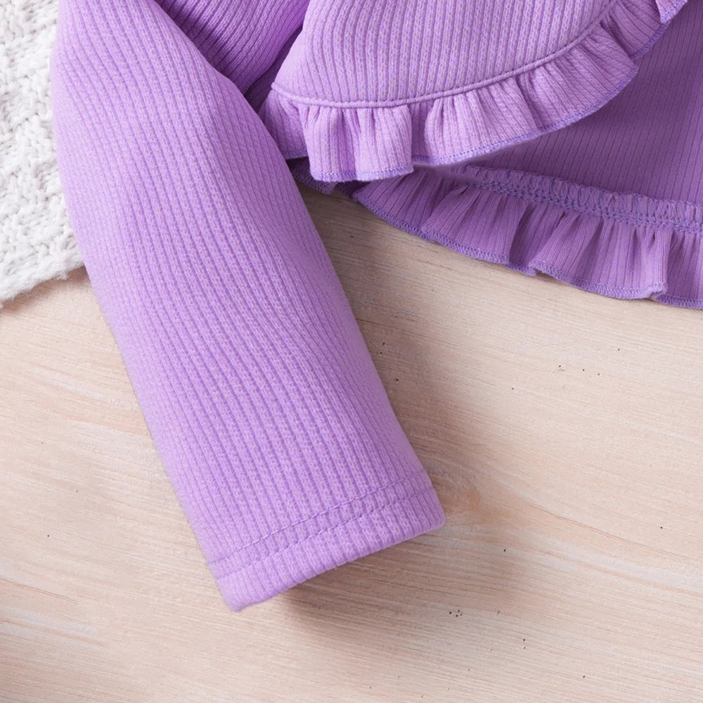 2 Pcs Kids Casual Dress Sets For Girls Clothes Autumn Winter 2024 New Child Long Sleeve Cardigan Coat Tops Print Tank Dress