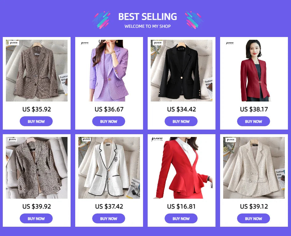 NAVIU Blue Blazer Women 2023 New Autumn Temperament Loose Slim Casual Jacket Office Ladies Work Coat Tops