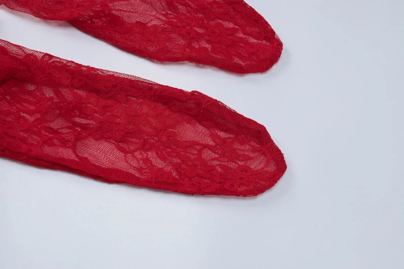 Hugcitar Mesh Strapless Flower Print Sexy Bodycon Mini Dress Foot Leggings 2 Piece Sets 2024 Fall Beach Vacation Y2K Clothes