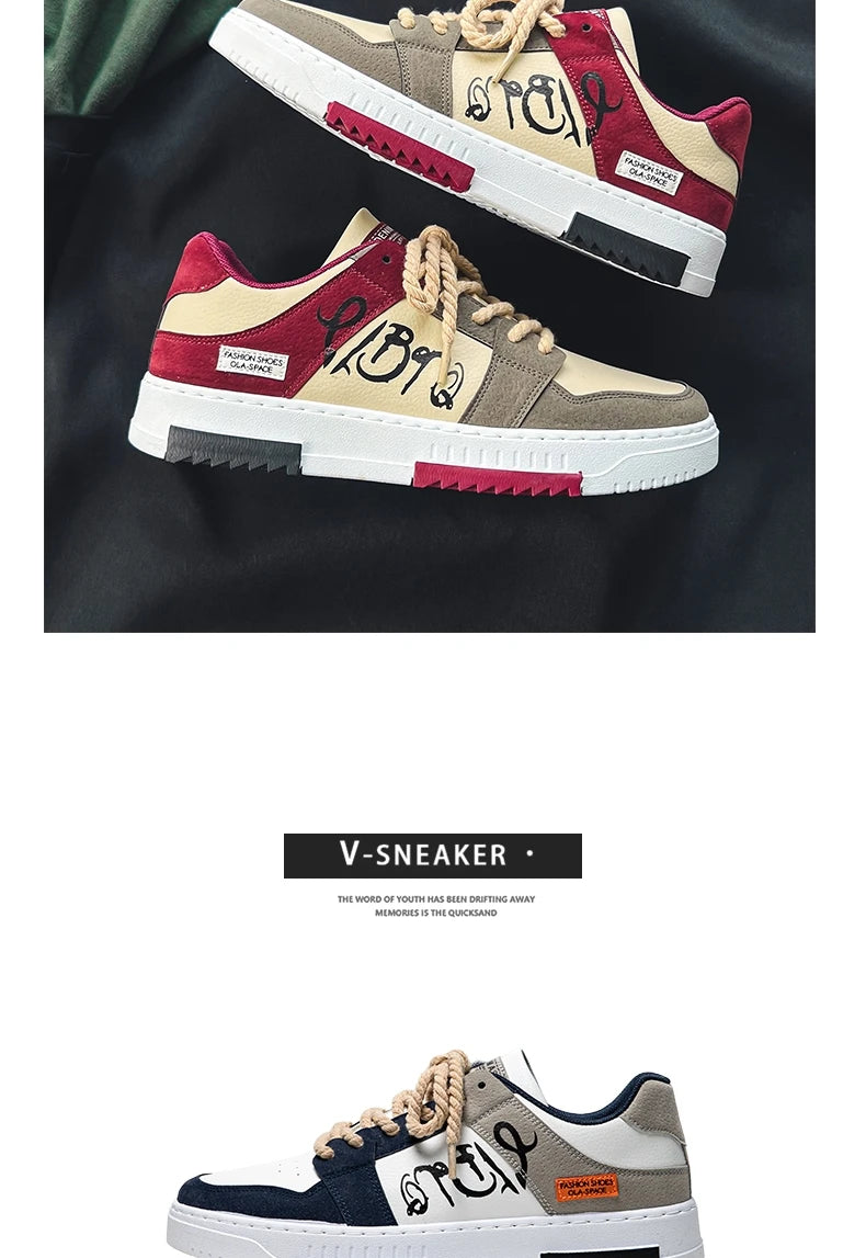 Men's thick soled casual shoes four seasonal soft soled comfortable outdoor walking shoes fashion Breathable student board shoes